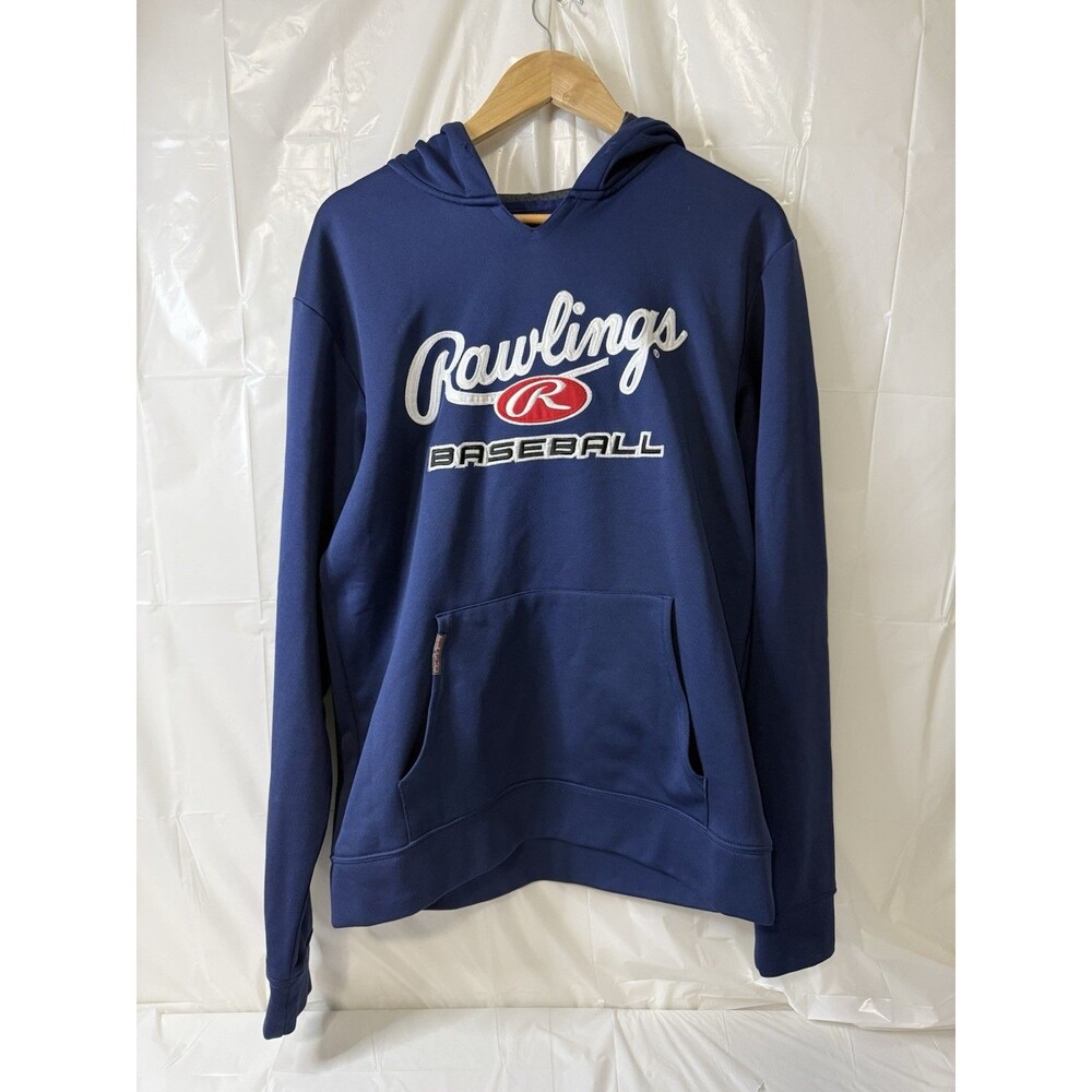 Rawlings Baseball Hoodie Adult Small Navy Blue Embroidered Logo Performance